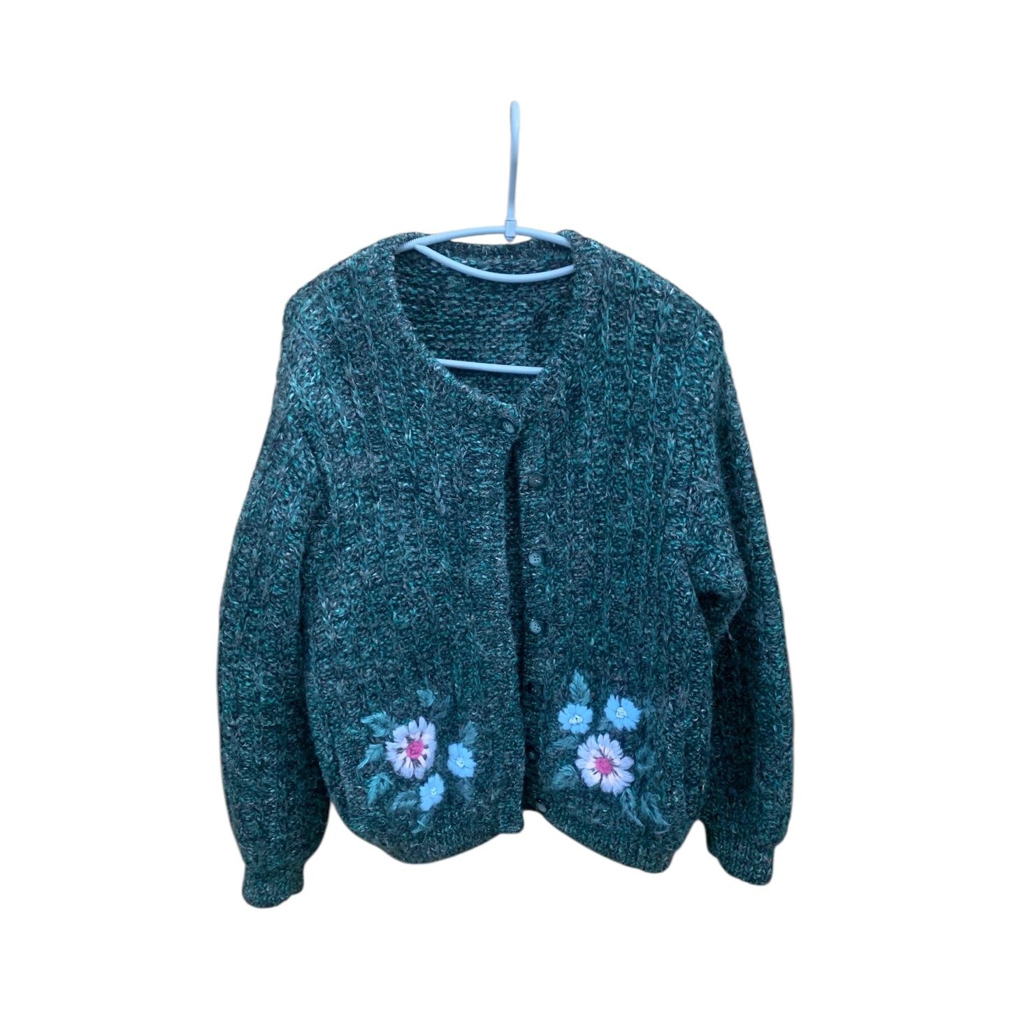 Cardigan Donna Vintage Lana Ricamo