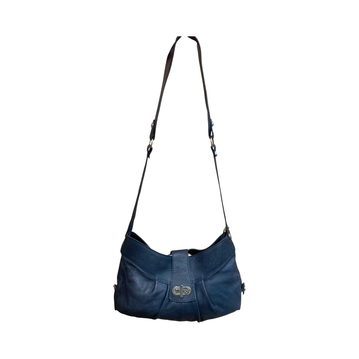 Borsa Tracolla Vintage Pelle Blu