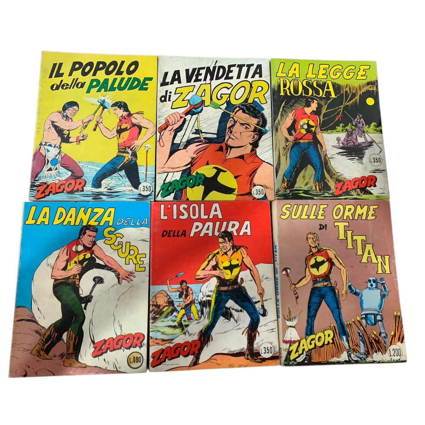 Lotto Fumetto Zagor 1-50 Scritta Rossa