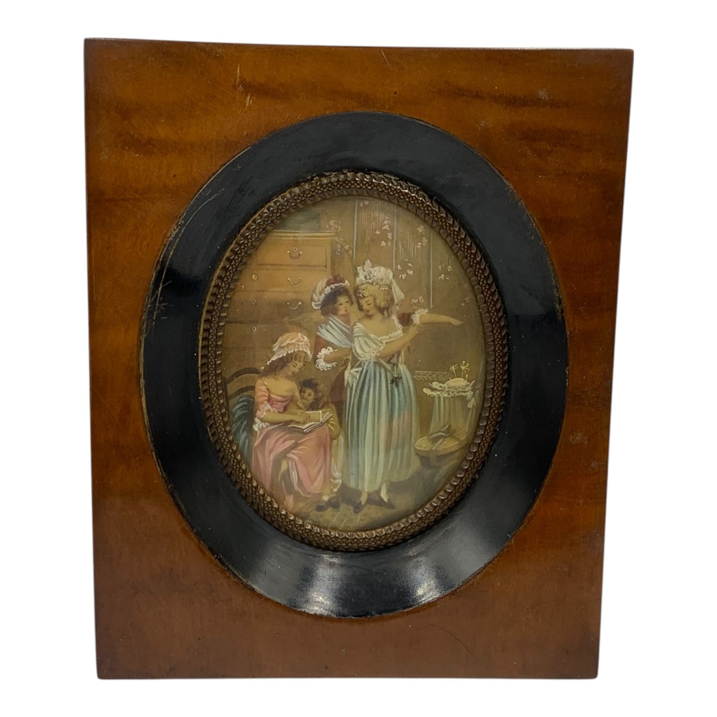 Quadretto Miniatura Epoca Scena Classica