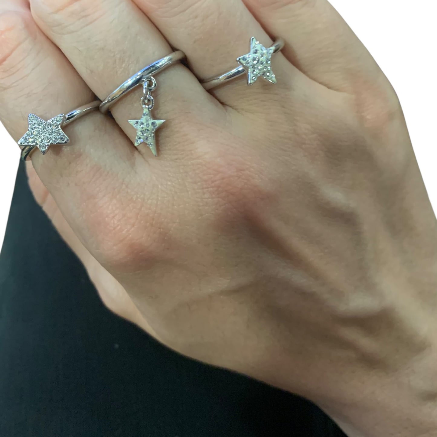 Tris Anelli Swarovski Stelline