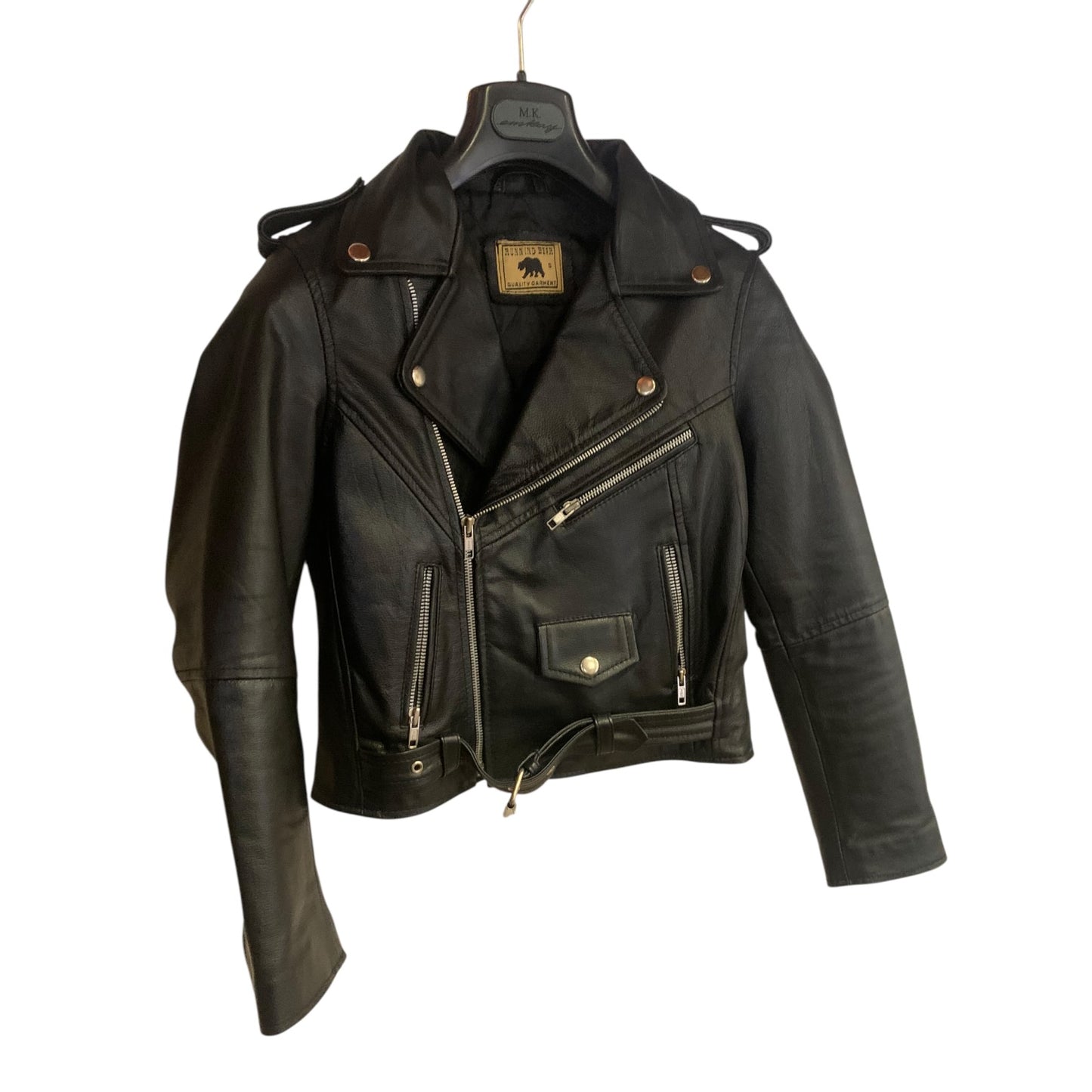 Giacca Chiodo Donna Vintage Running Bear Pelle