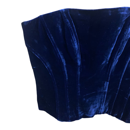 Corpetto Donna Luisa Spagnoli Velluto Blu