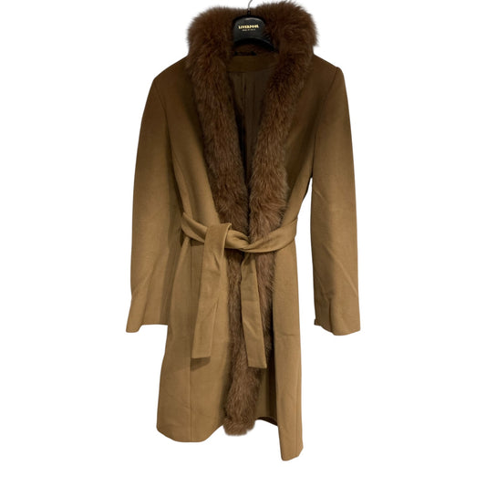 Cappotto Donna Vintage Lana Bordo Pelliccia