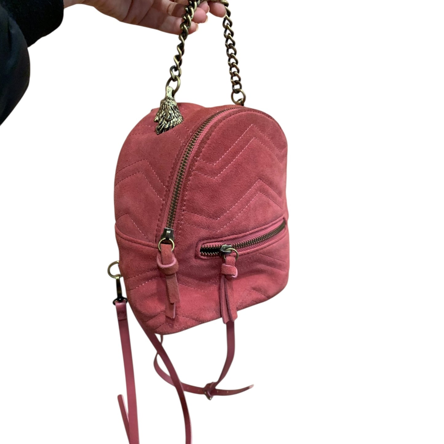 Zainetto Donna Zara Pelle Rosa