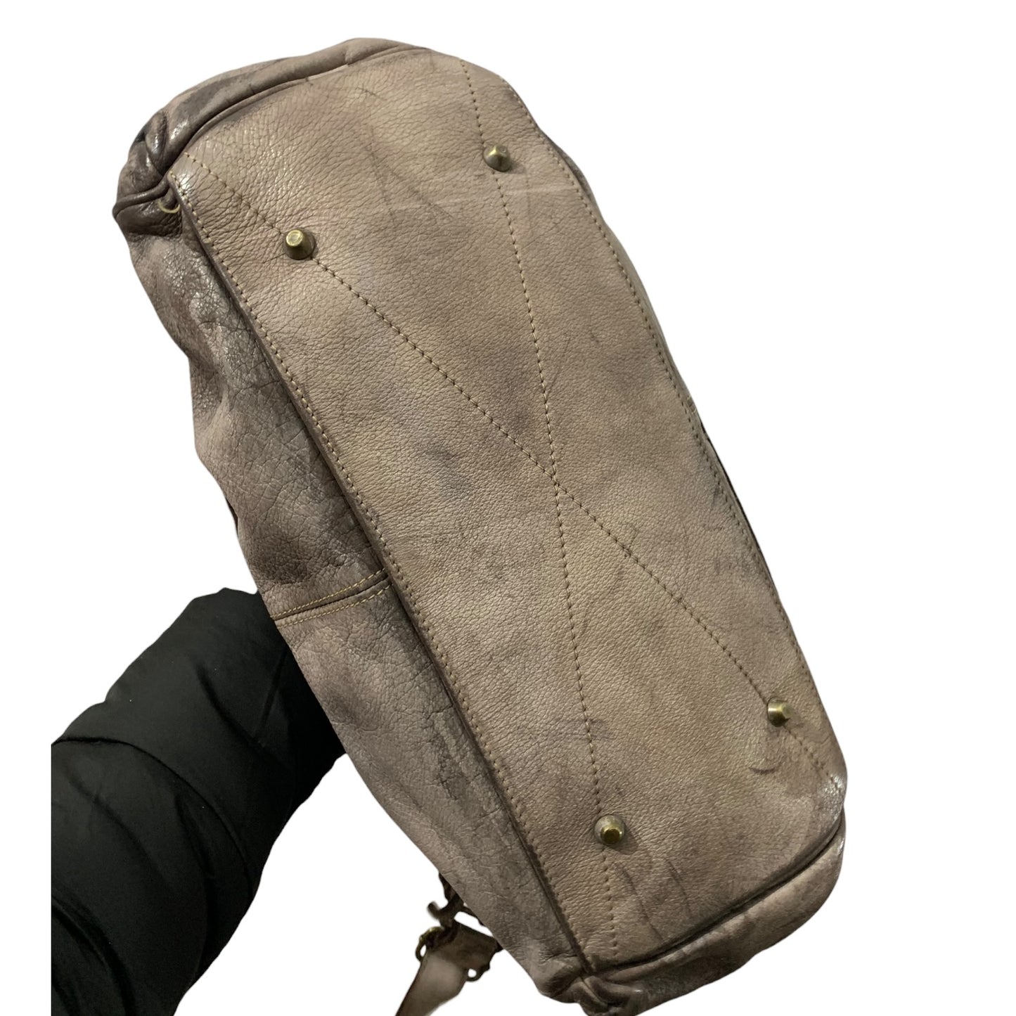 Borsa Tracolla Bayside Pelle Grigio Effetto Rovinato