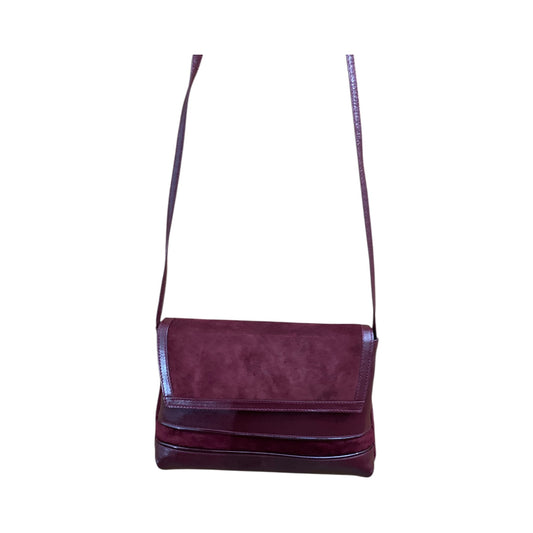 Borsa Tracolla Vintage Pelle Bordeaux
