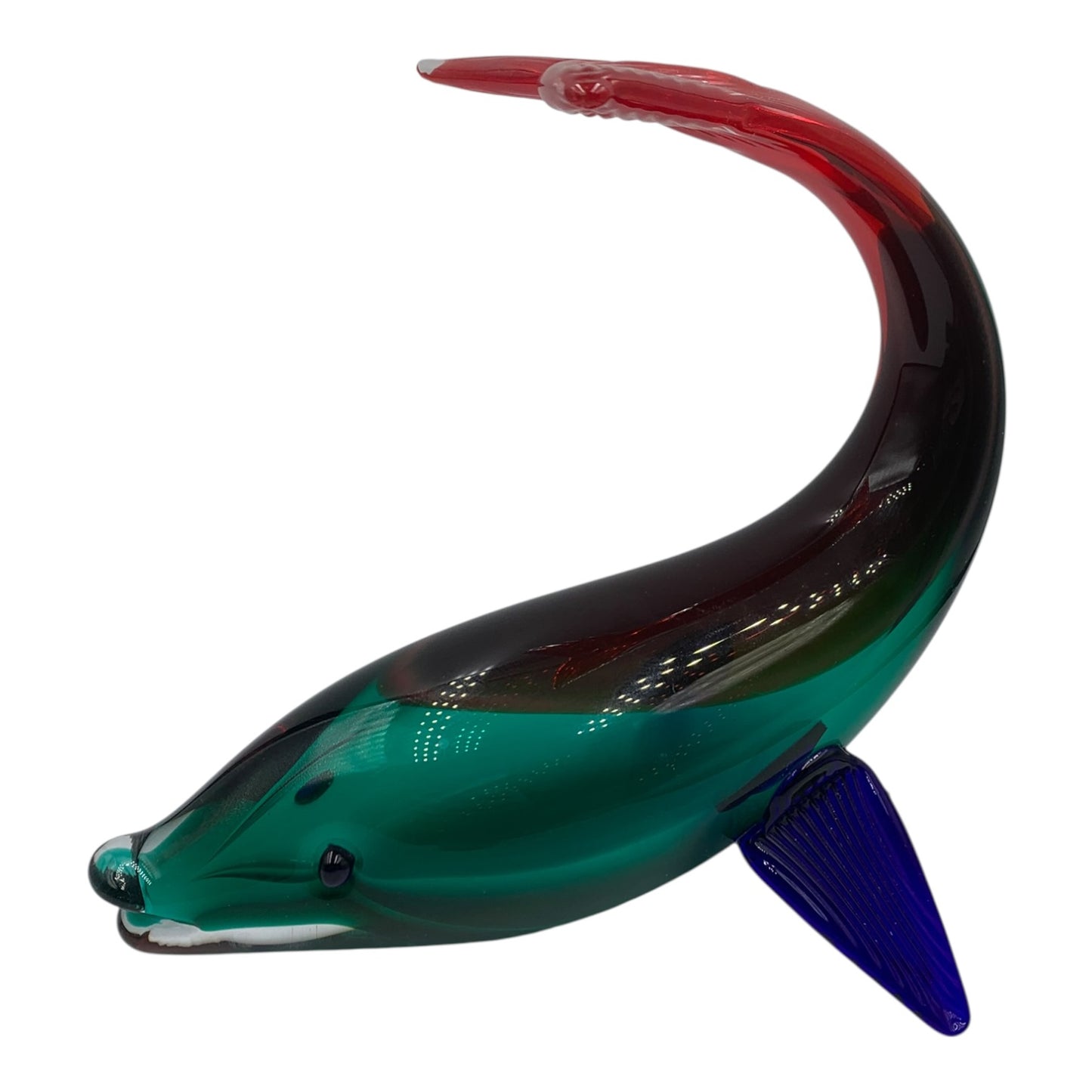 Scultura Vetro Vintage Delfino