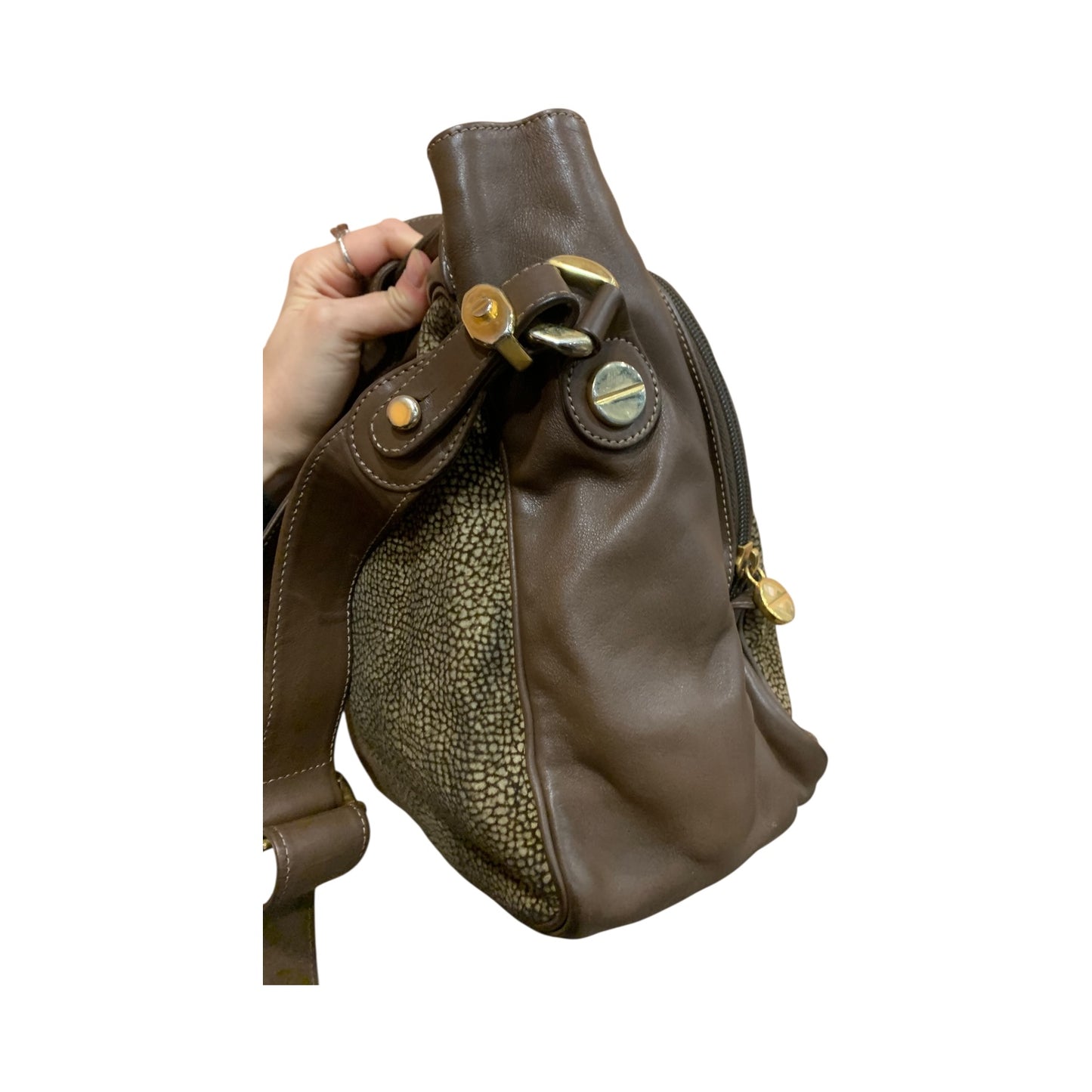 Borsa Tracolla Vintage Borbonese Tapiro