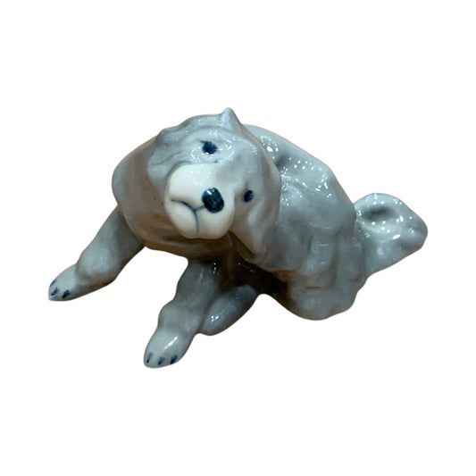 Statuina Cagnolino Ceramica Zsolnay