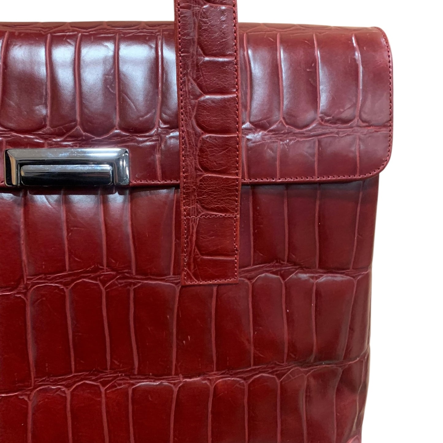 Borsa Donna Vintage Pelle Bordeaux Made In Italy