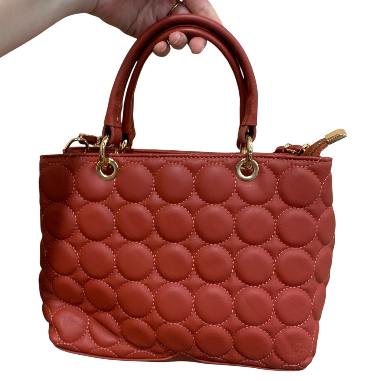 Borsa Tracolla Vera Pelle Trapuntata Bordeaux