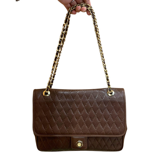 Borsa Donna Vintage Pelle Trapuntata Marrone