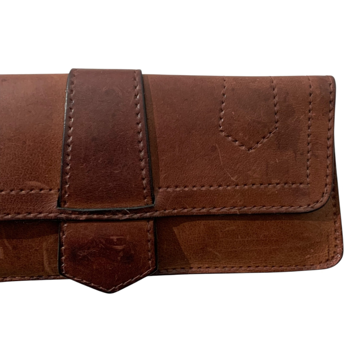 Pochette Vintage Pelle Marrone
