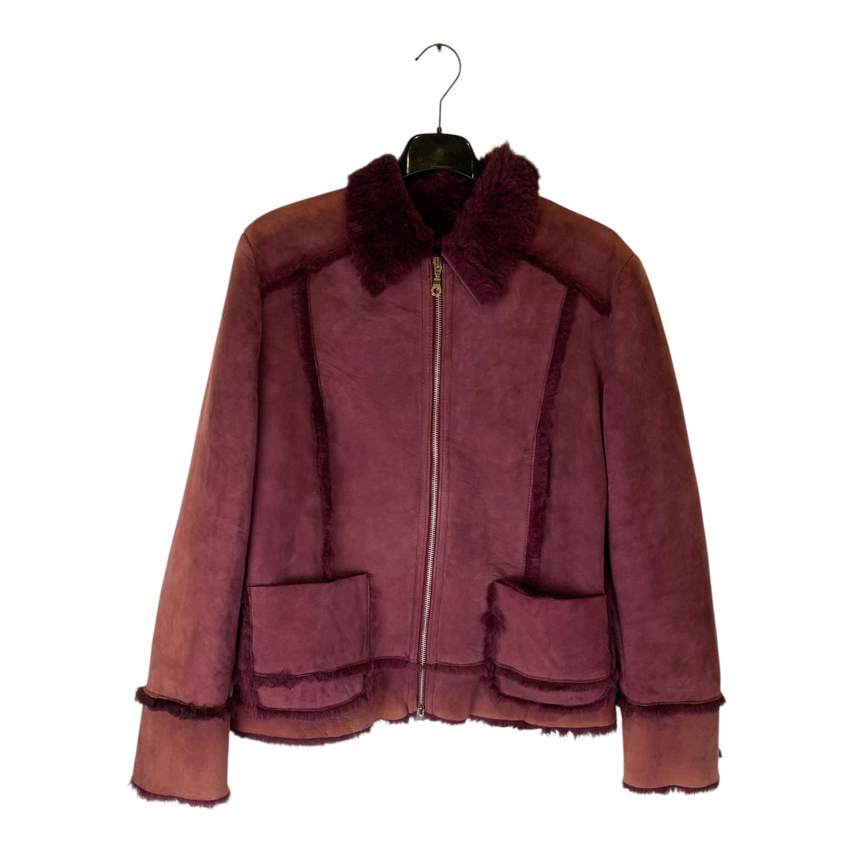 Giacca Donna Pelle Sherling Viola