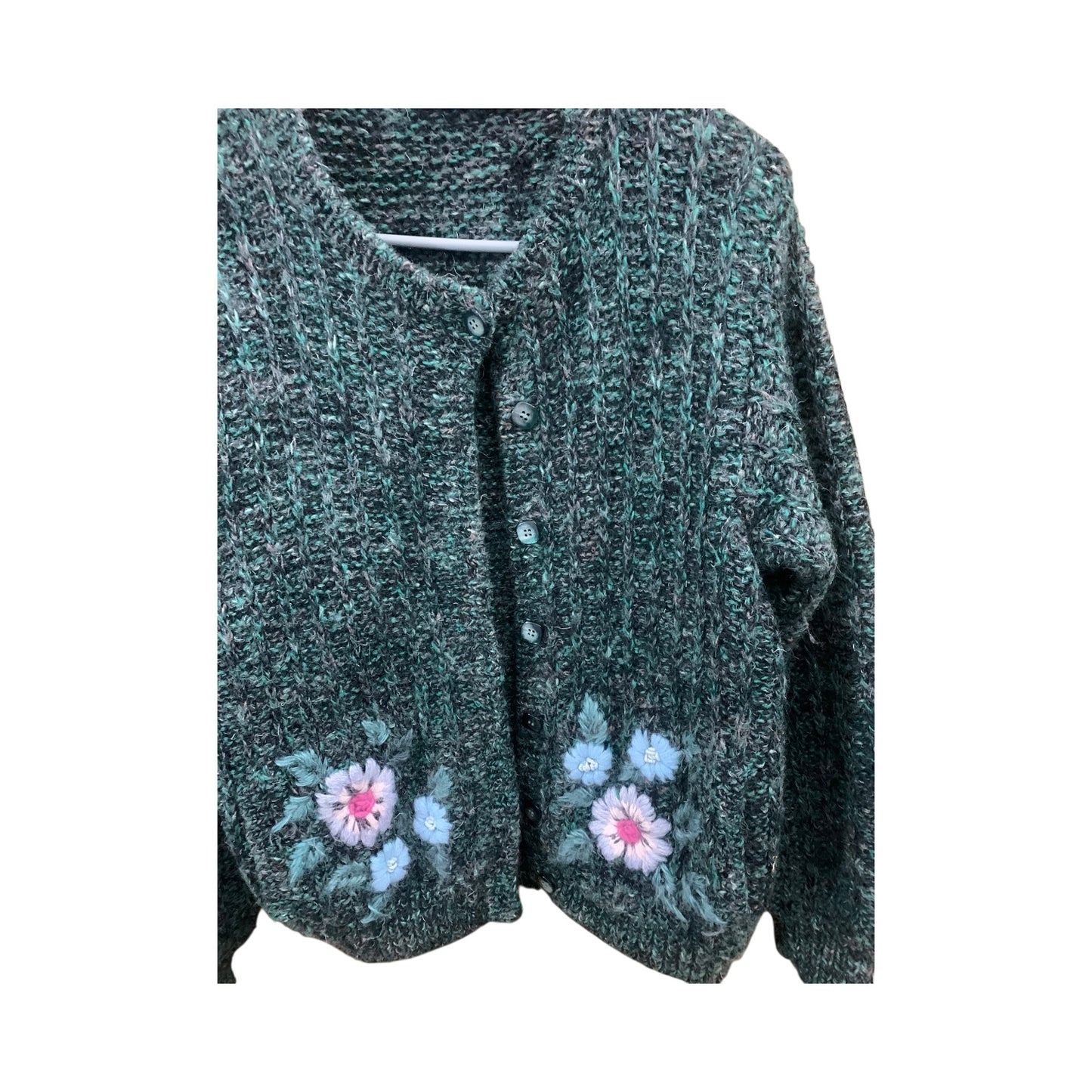 Cardigan Donna Vintage Lana Ricamo