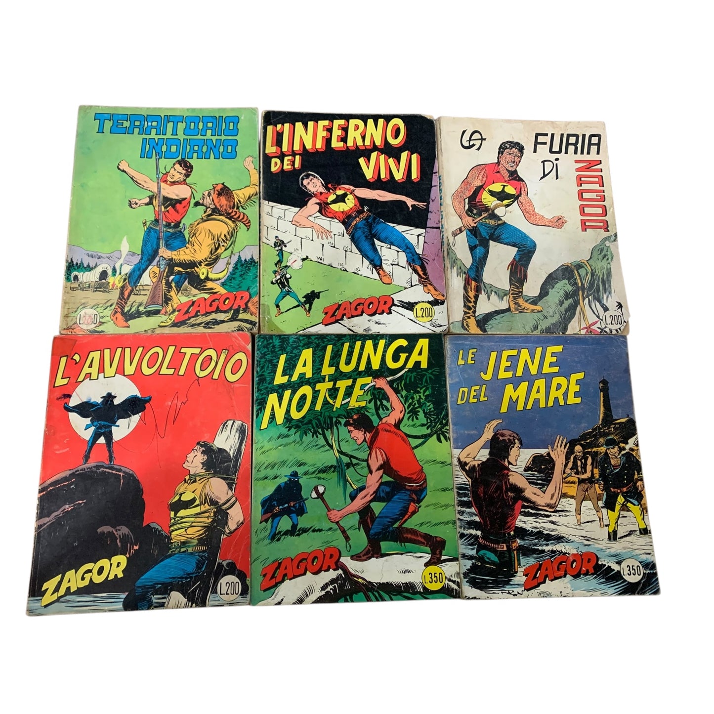 Lotto Fumetto Zagor 1-50 Scritta Rossa