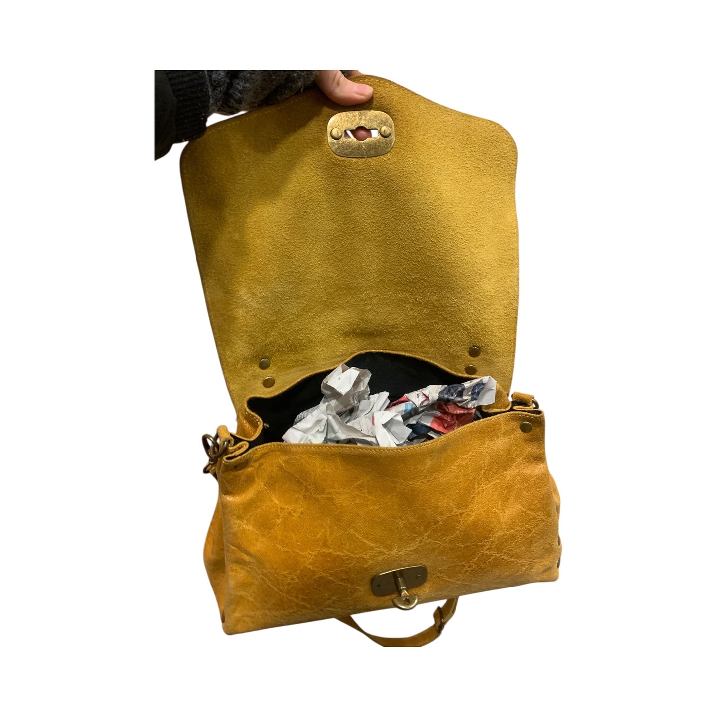Borsa Tracolla Pelle Ocra