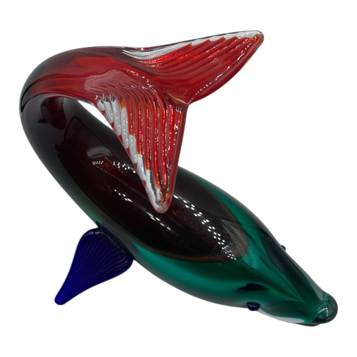Scultura Vetro Vintage Delfino