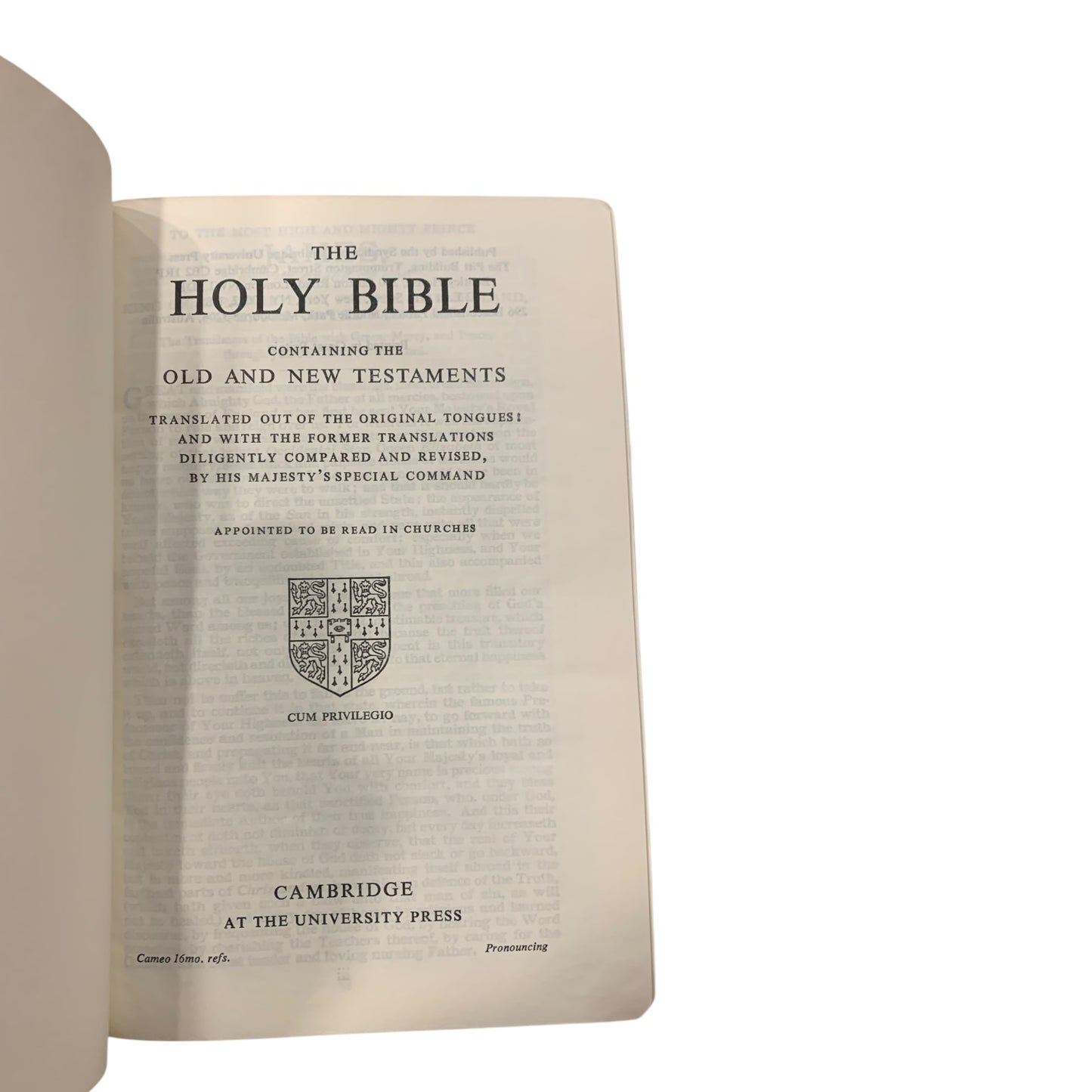 Libro Bibbia Cambridge
