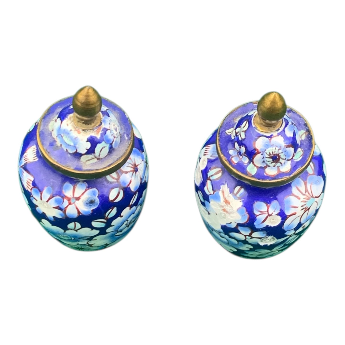 Coppia Vasetti Mignon Cloisonne