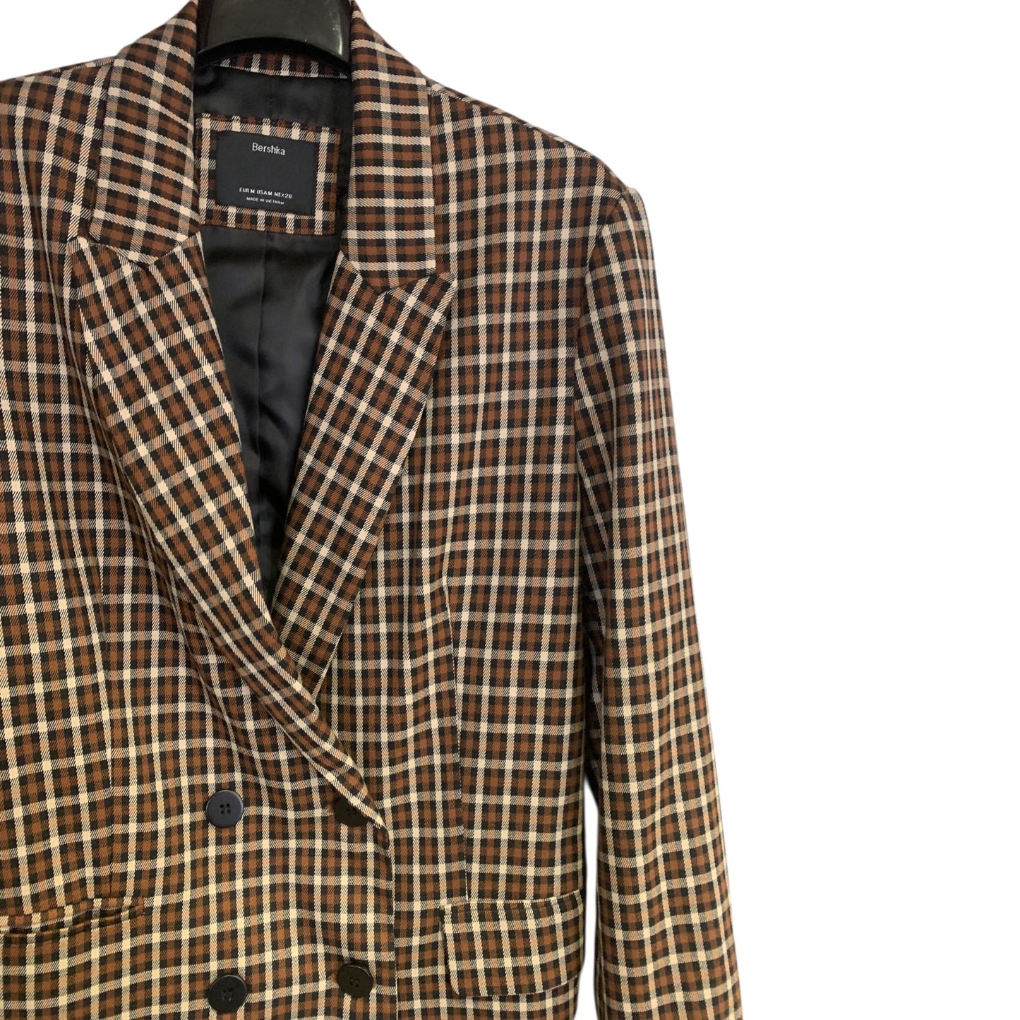 Blazer Donna Bershka Doppiopetto Marrone