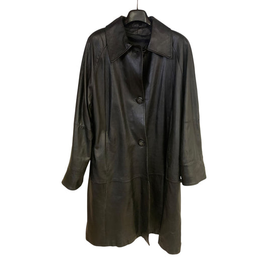 Cappotto Donna Vintage Vera Pelle Nero