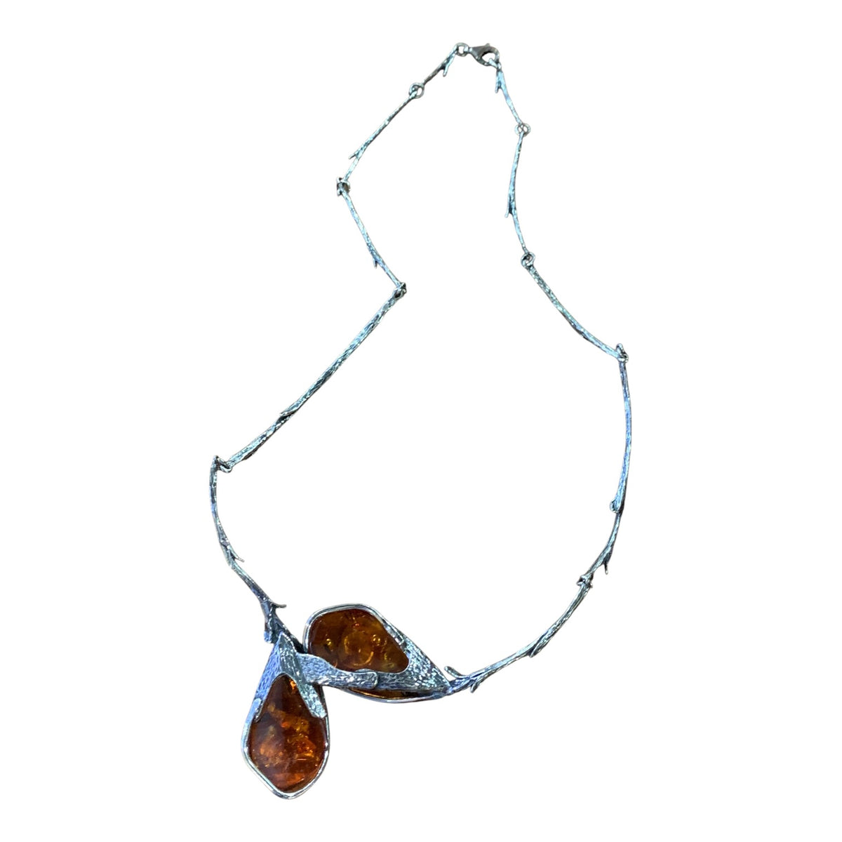Collana Girocollo Lavorato Ambra