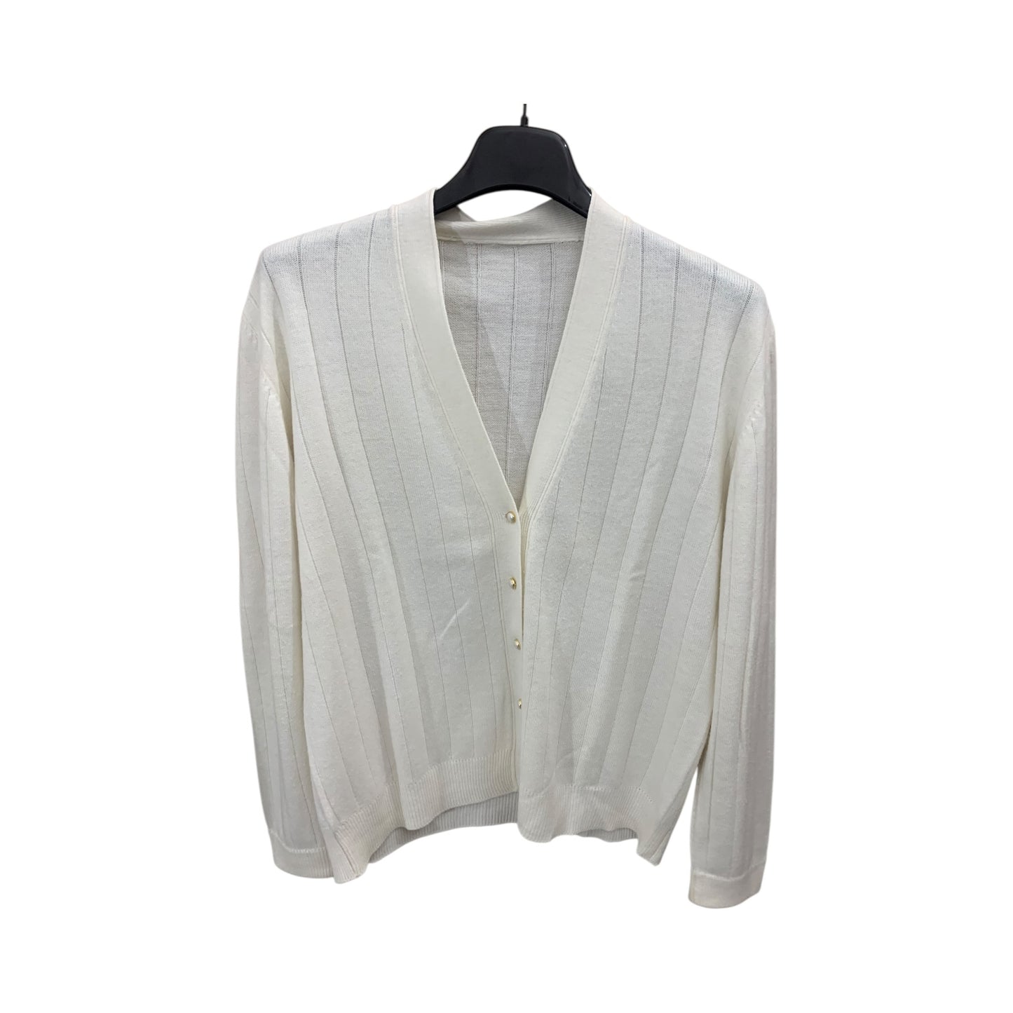 Cardigan Donna Vintage Lana Bianco