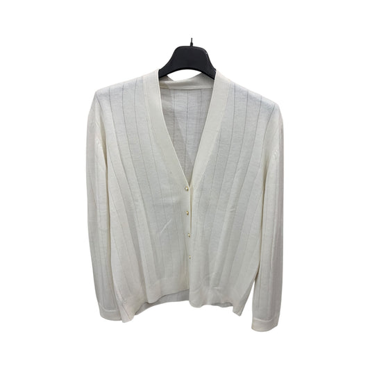 Cardigan Donna Vintage Lana Bianco