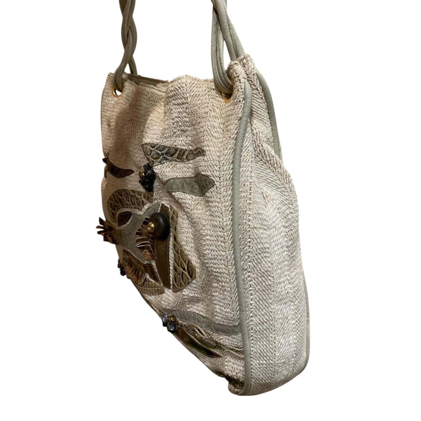 Borsa A Spalla Vintage Braccialini Beige