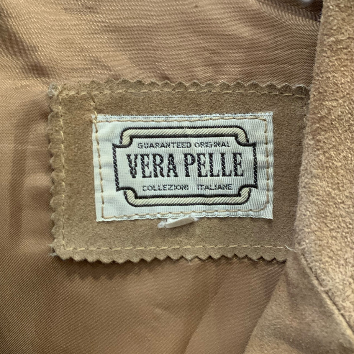 Blazer Giacca Vintage Pelle Camoscio