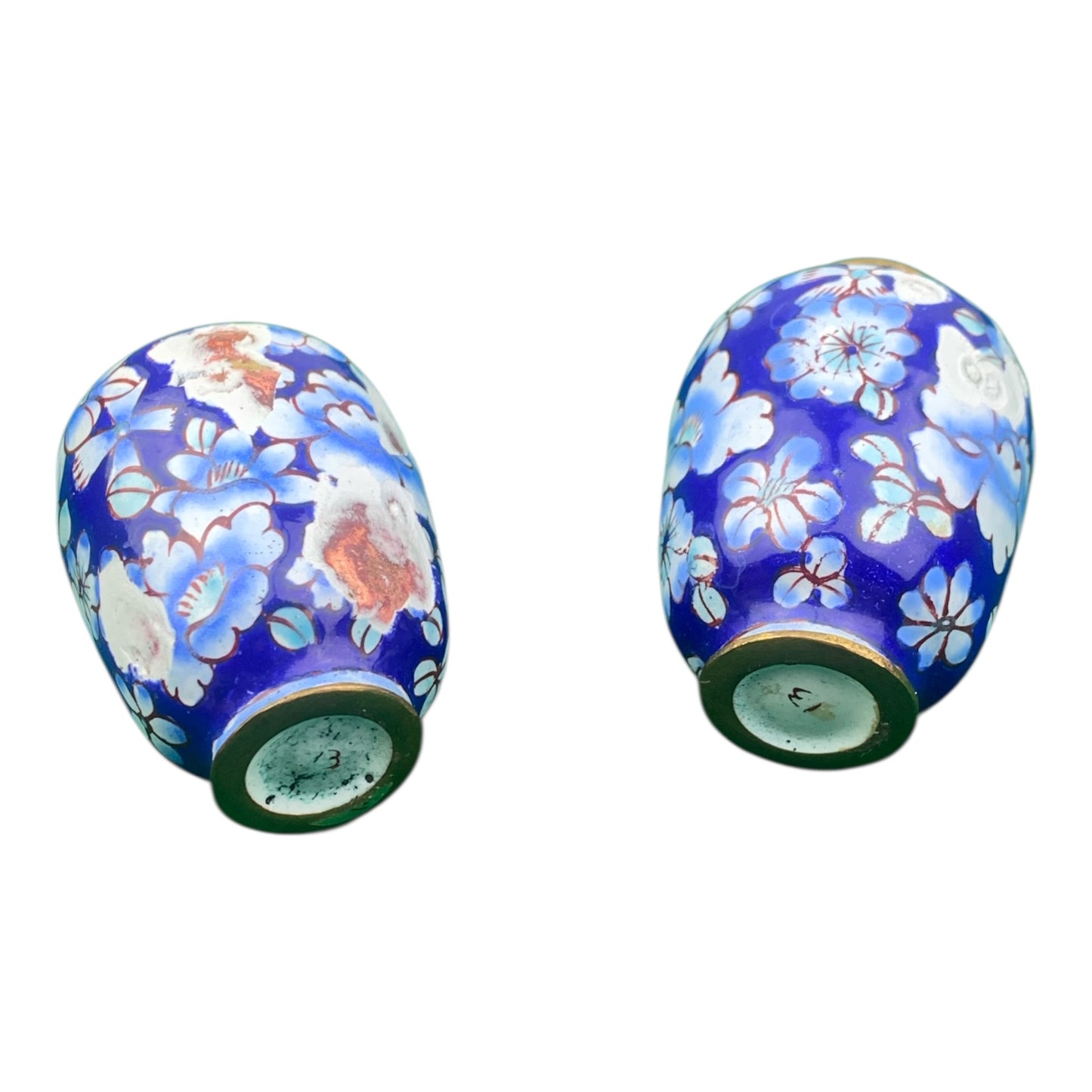 Coppia Vasetti Mignon Cloisonne