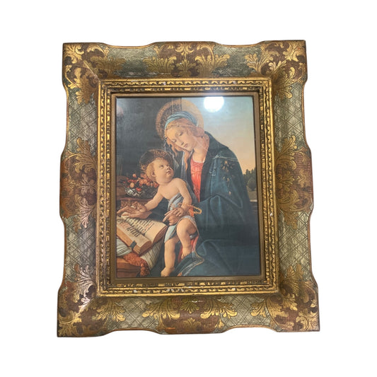 Quadro Stampa Epoca Madonna Con Bambini