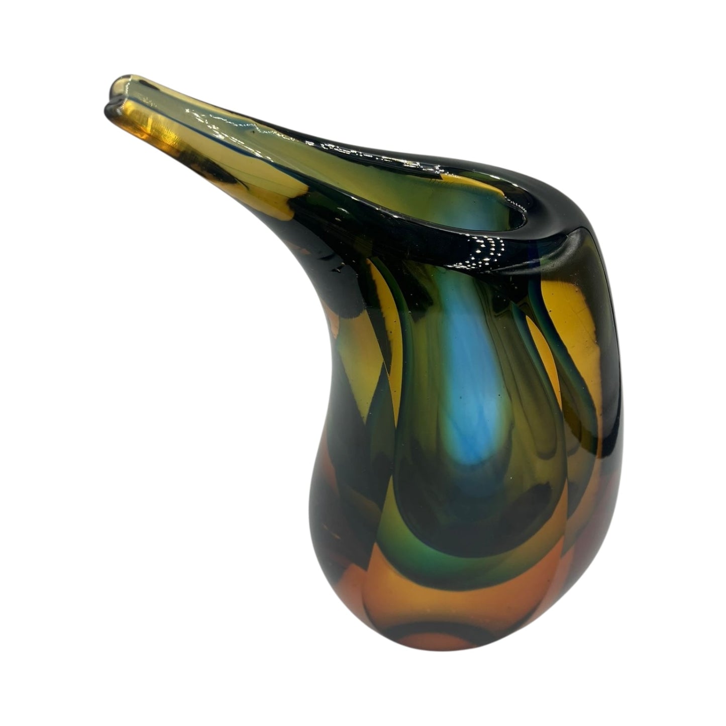 Vaso Vetro Sommerso Vintage Anni 70