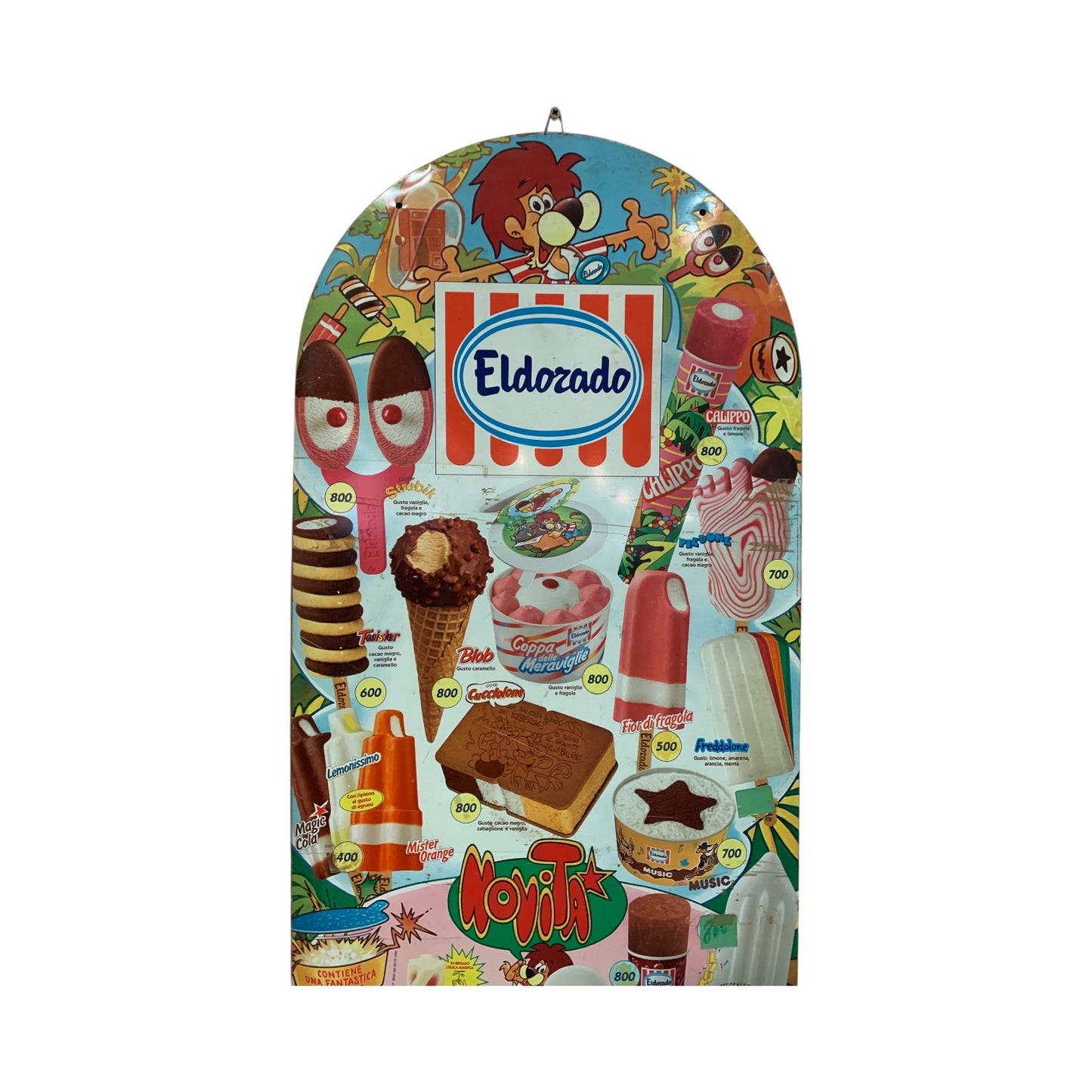 Pannello Pubblicitario Gelati Eldorado Anni 90