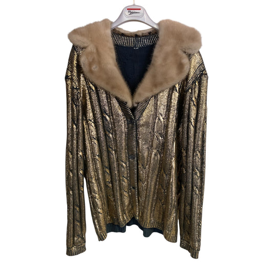 Cardigan Donna Vintage Lana Pellicciotto