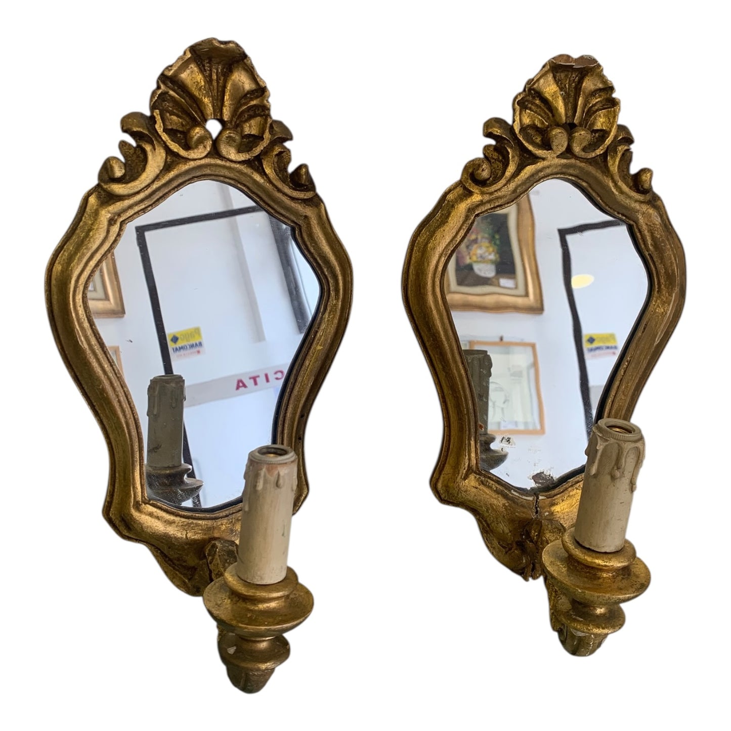 Coppia Applique Epoca Legno