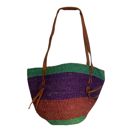 Borsa Donna Vintage Iuta E Pelle