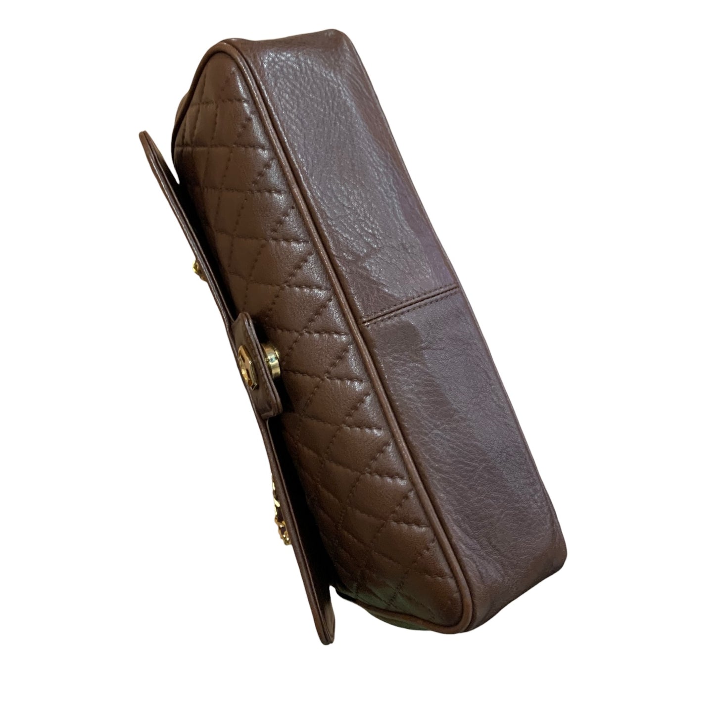 Borsa Donna Vintage Pelle Trapuntata Marrone