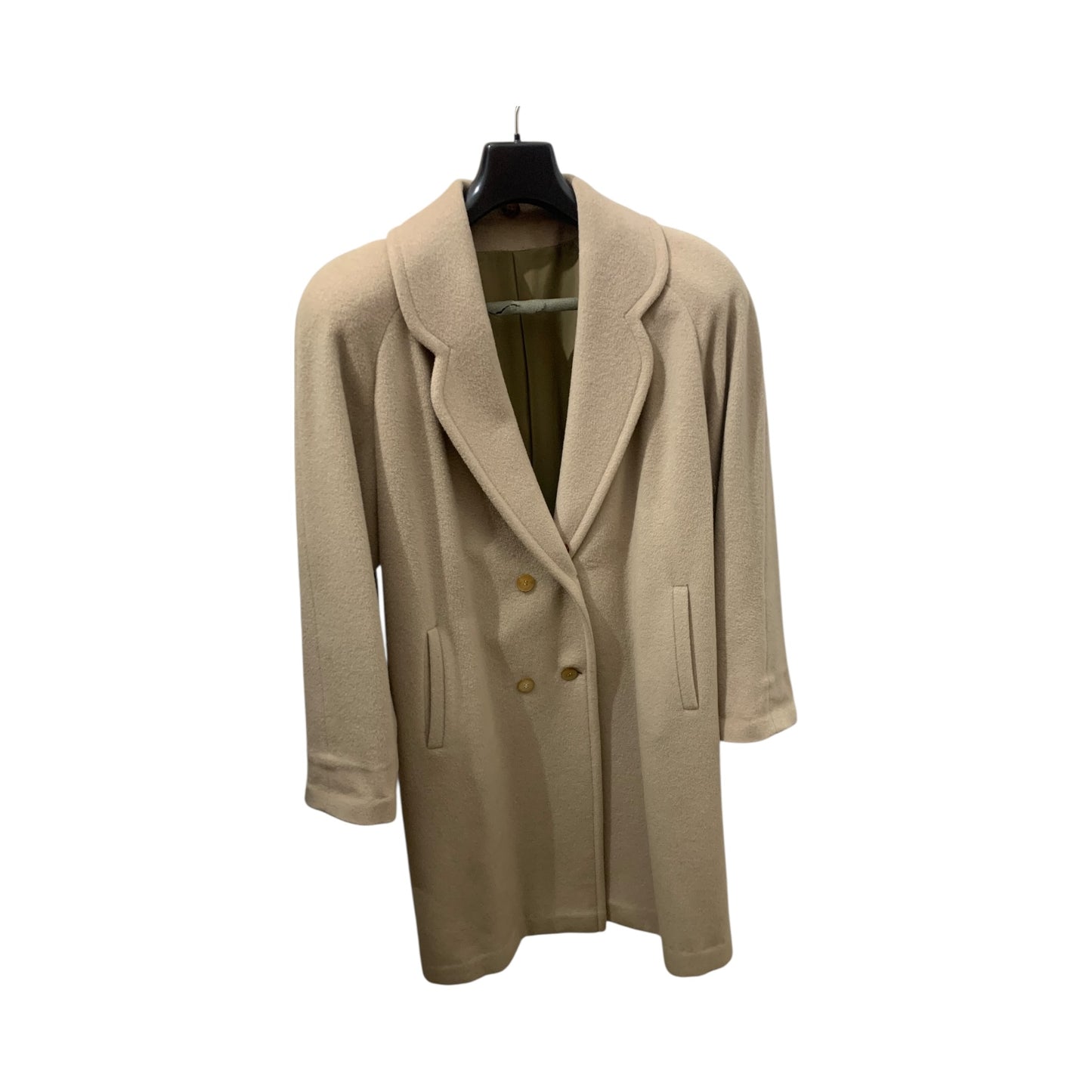 Cappotto Donna Vintage Lana  Collo Pelliccia Volpe