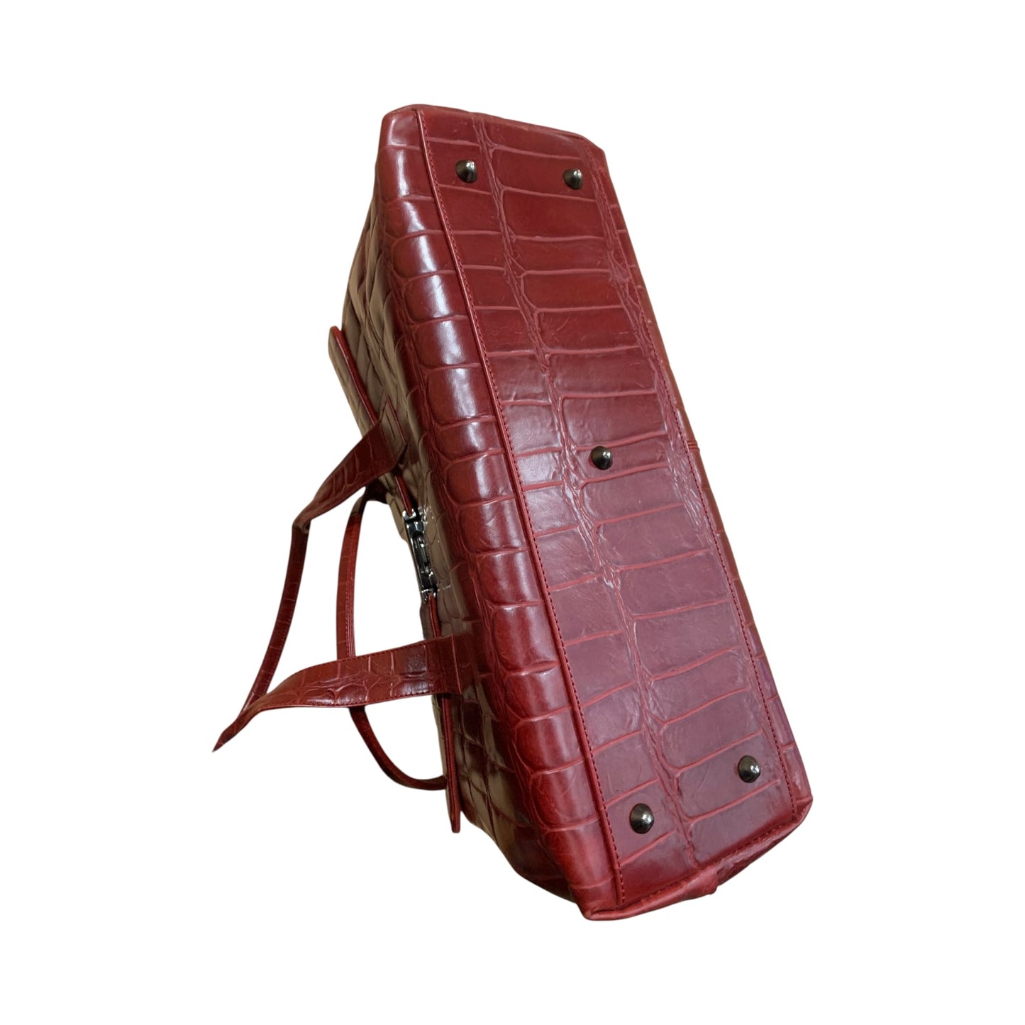 Borsa Donna Vintage Pelle Bordeaux Made In Italy