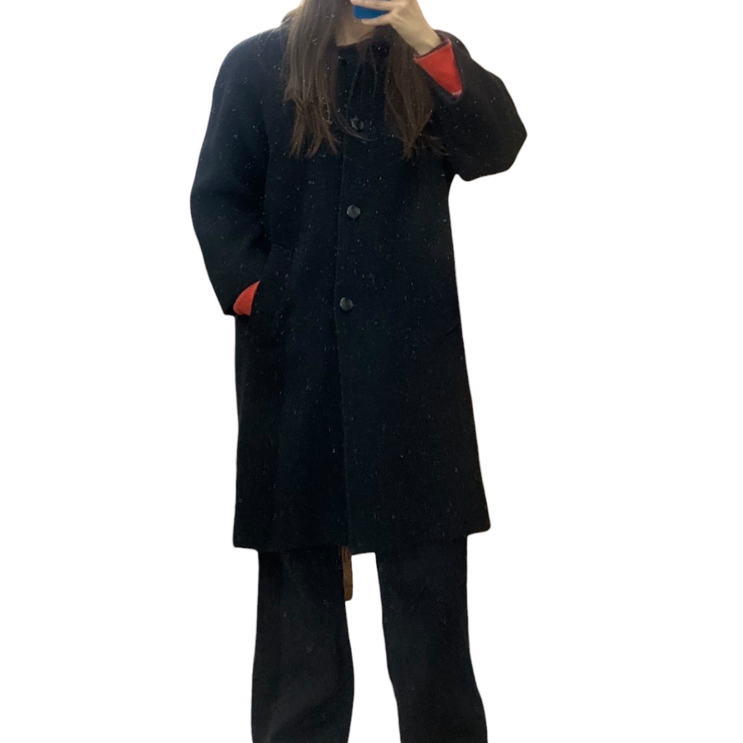 Cappotto Donna Vintage Lana Nero