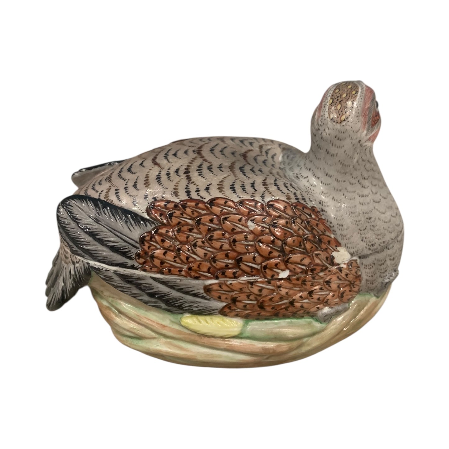 Zuppiera Porcellana Pernice Nel Nido