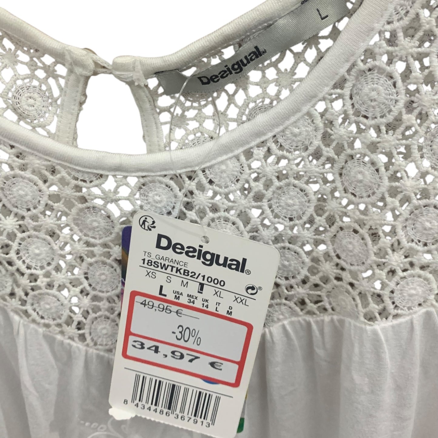 Smanicato Donna Desigual Bianco