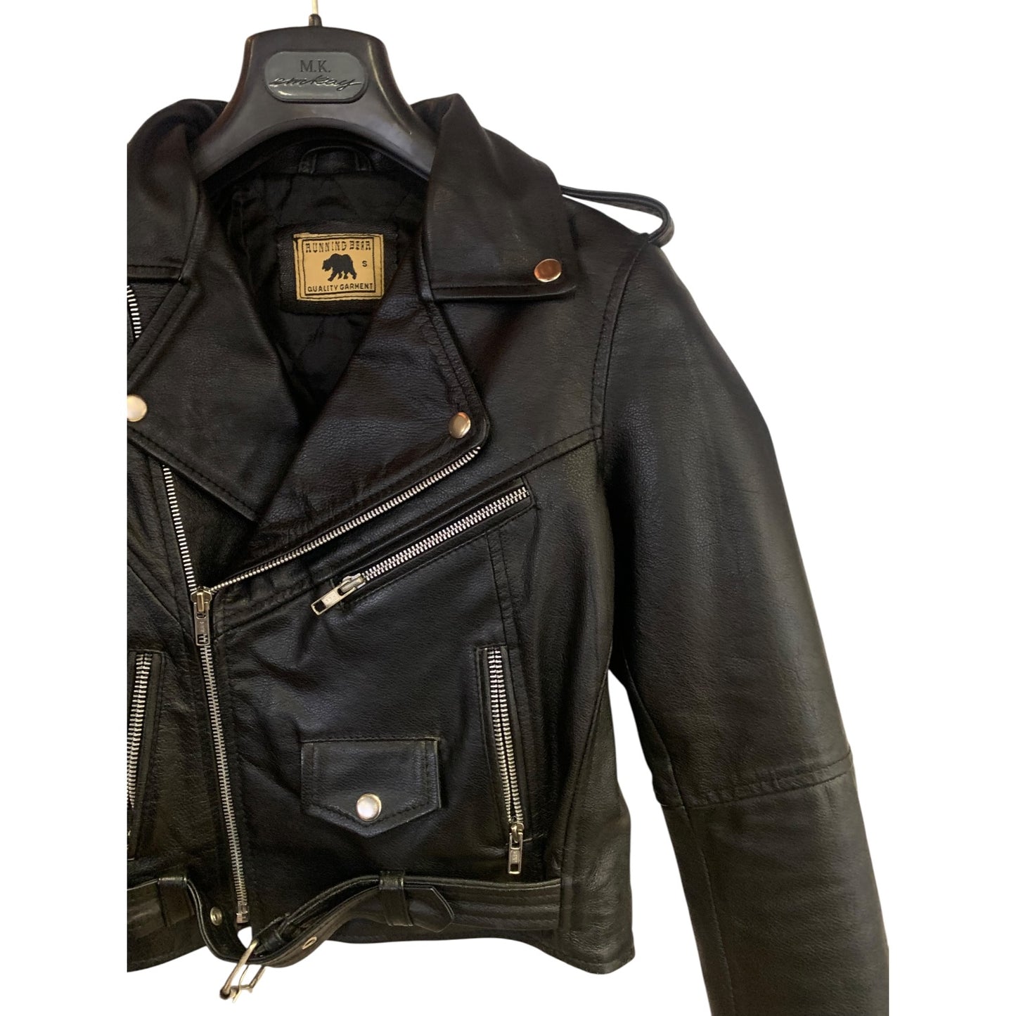 Giacca Chiodo Donna Vintage Running Bear Pelle