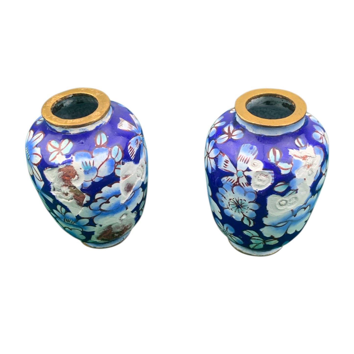Coppia Vasetti Mignon Cloisonne