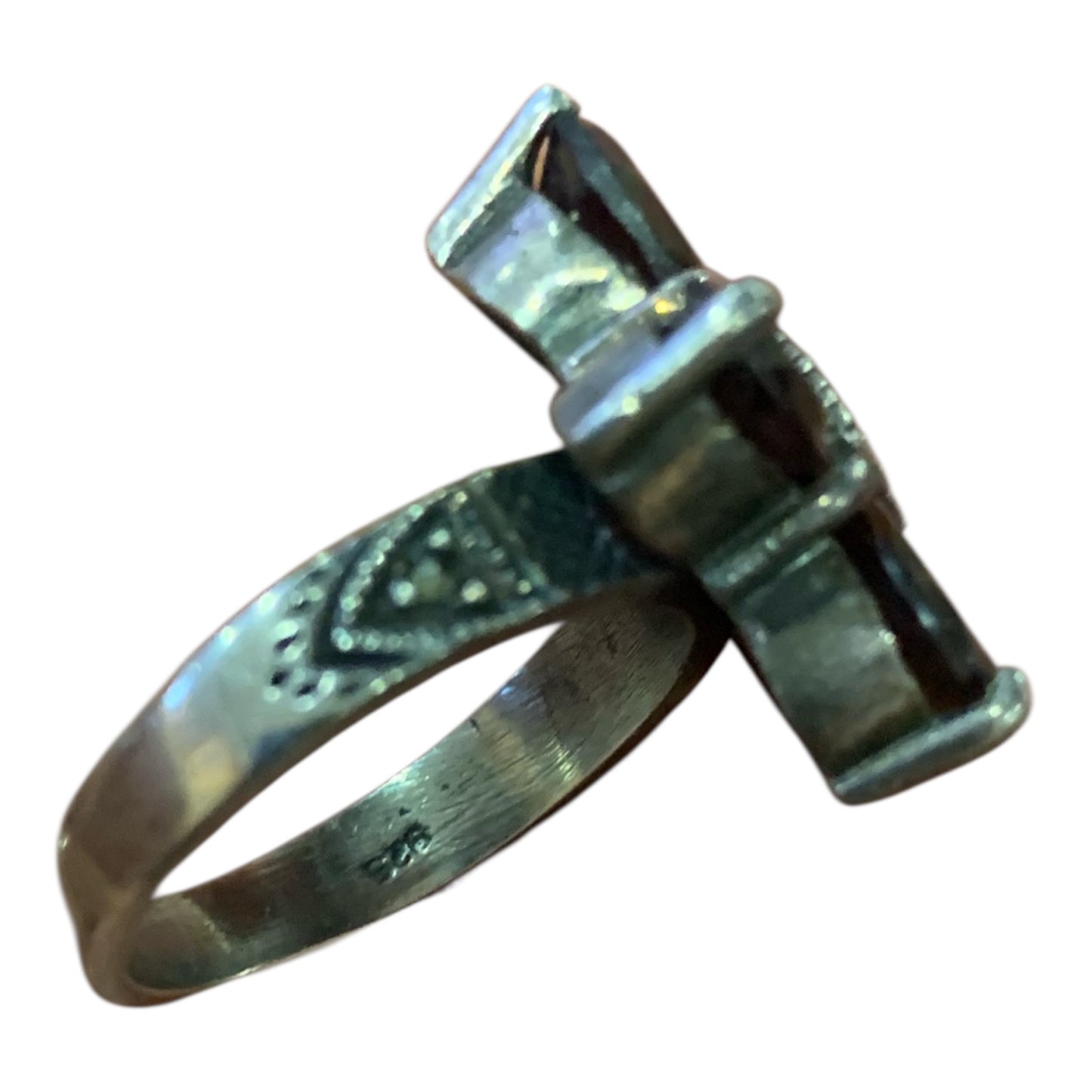 Anello Vintage Fiore Granati