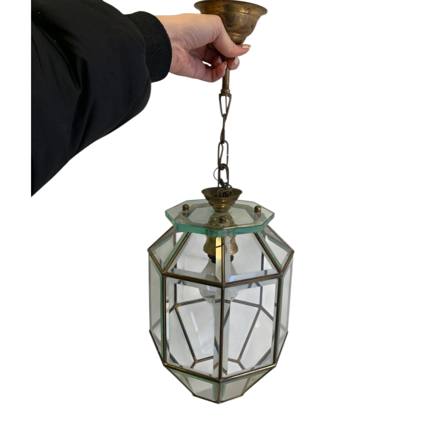 Lampadario Vintage Anni 60 Cristallo