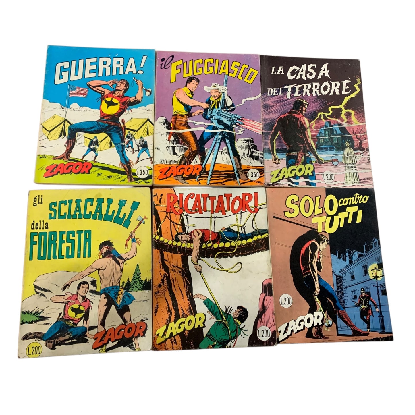Lotto Fumetto Zagor 1-50 Scritta Rossa
